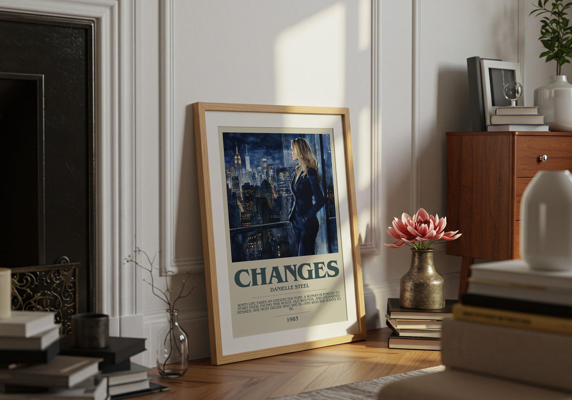 Changes by Danielle Steel Descriptive Poster Print. Free Delivery Wall Art Author & Blurb Book Artwork Novel