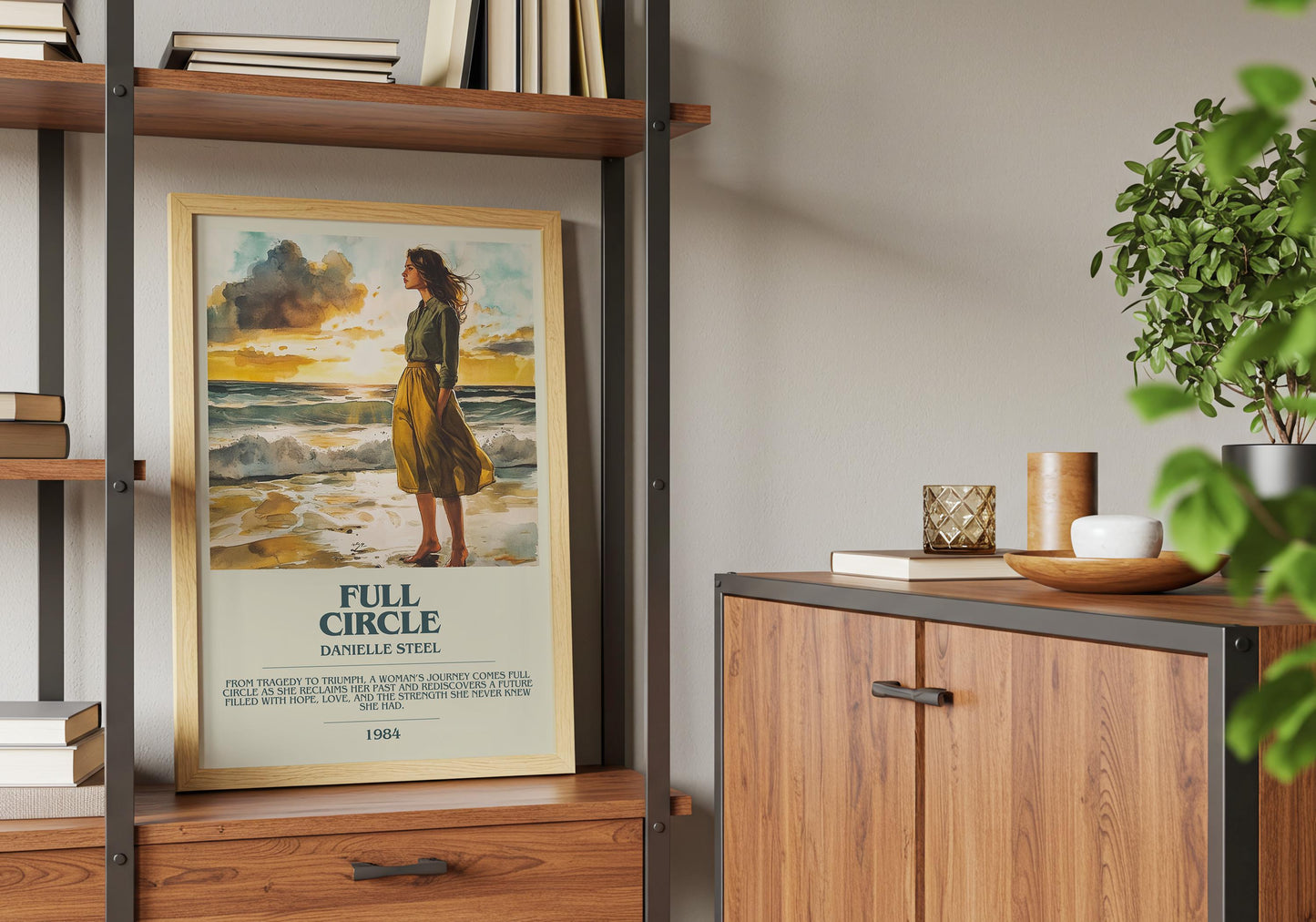 Full Circle by Danielle Steel Descriptive Poster Print. Free Delivery Wall Art Author & Blurb Book Artwork Novel