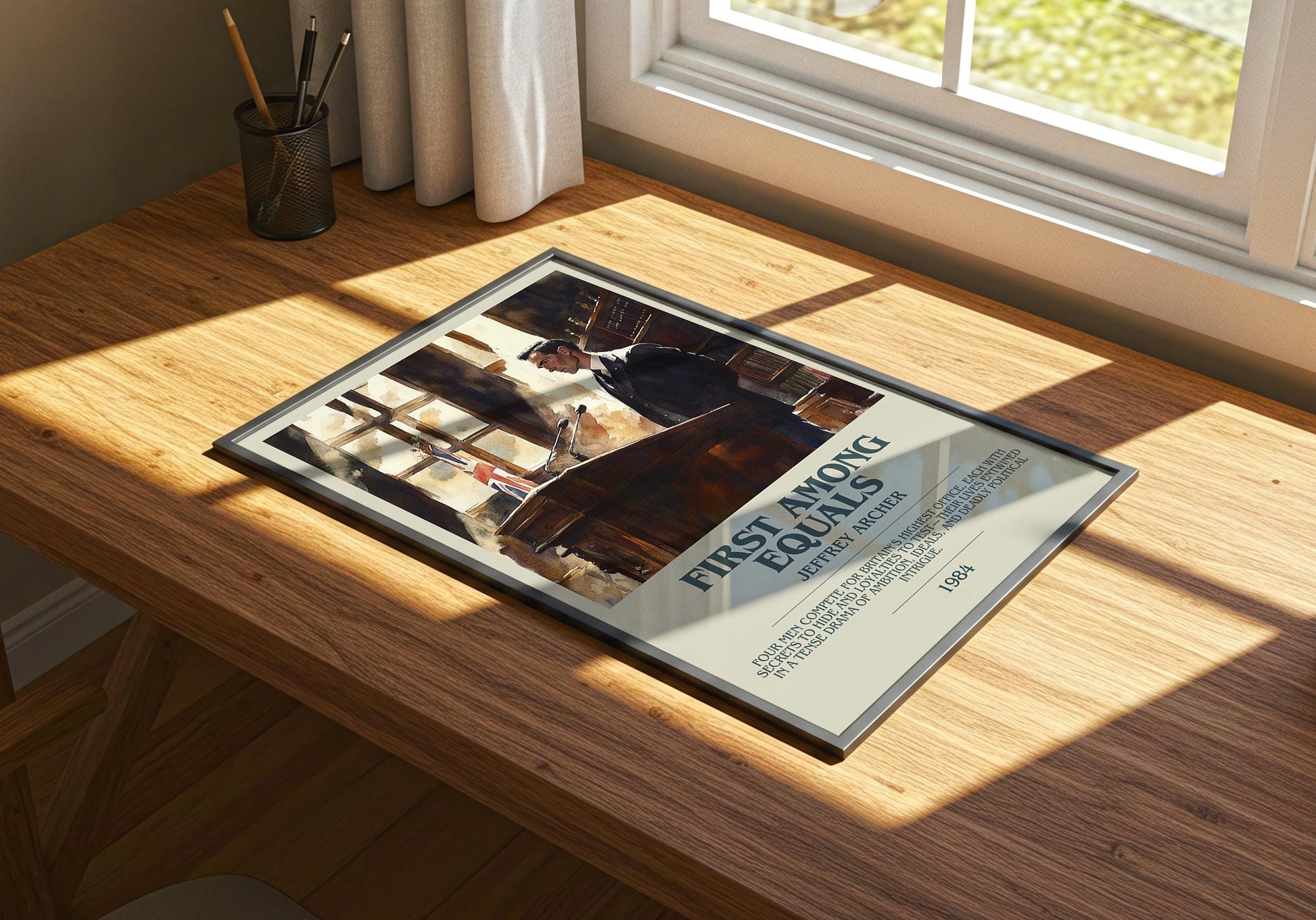 First Among Equals by Jeffrey Archer | Descriptive Book Poster | Modern