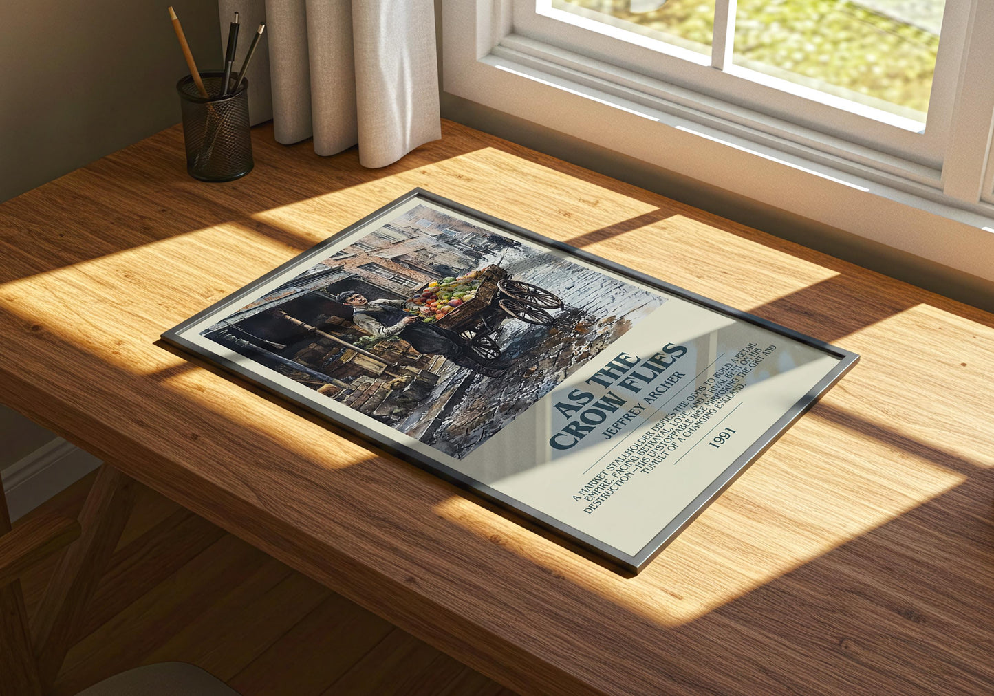 As The Crow Flies by Jeffrey Archer | Descriptive Book Poster | Modern