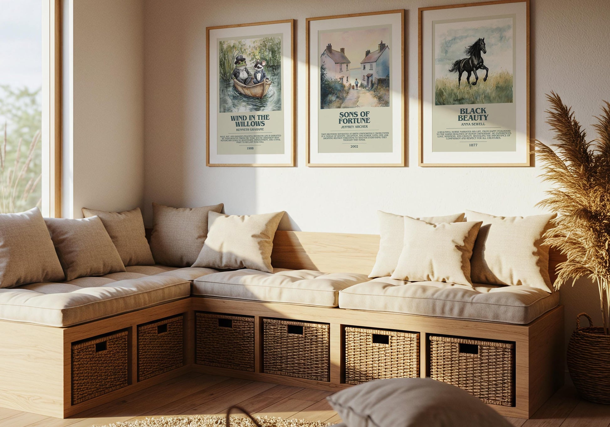 Sons Of Fortune by Jeffrey Archer Descriptive Poster Print. Free Delivery Wall Art Author & Blurb Book Artwork Novel
