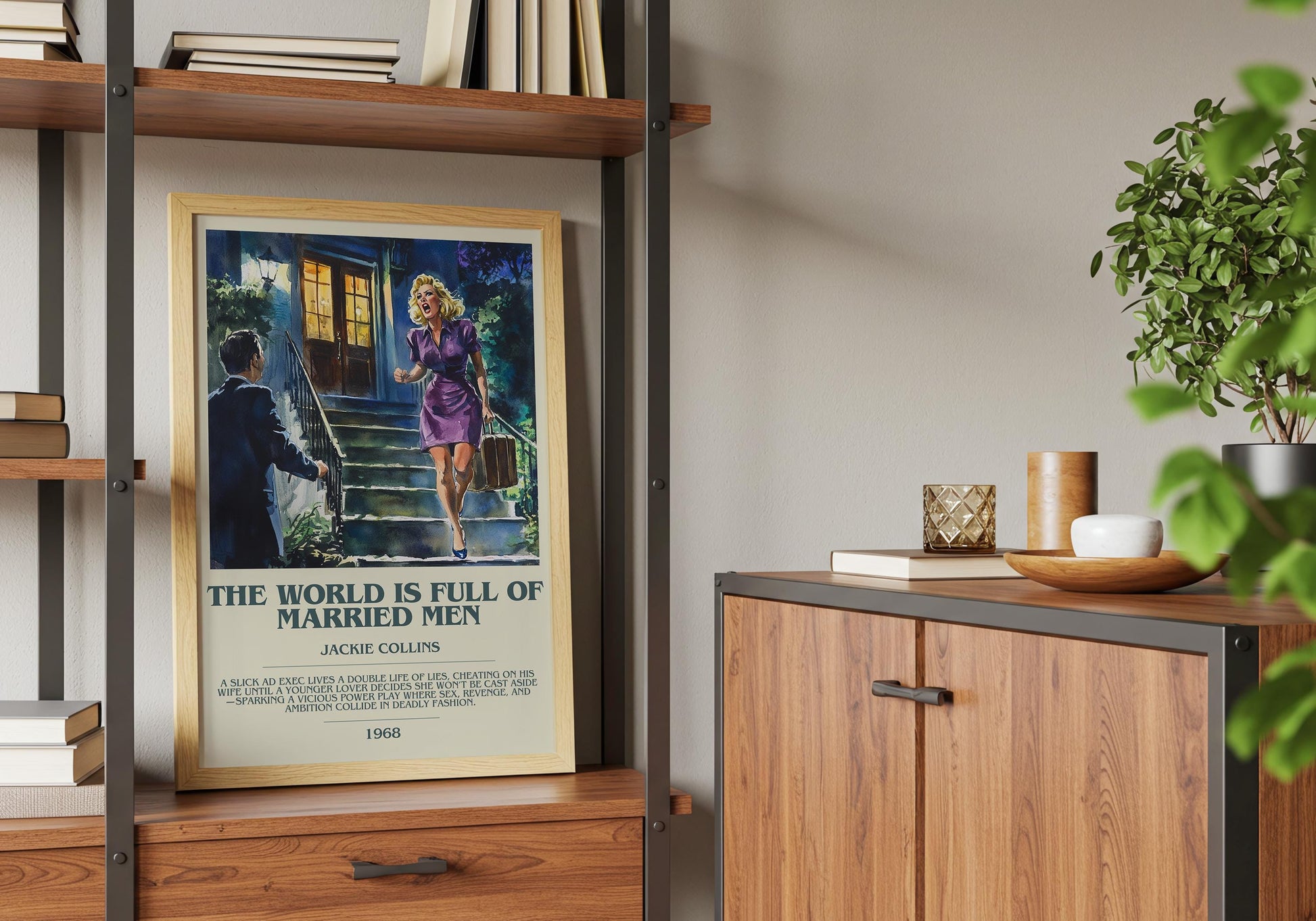 The World Is Full Of Married Men by Jackie Collins | Descriptive Book Poster | Modern