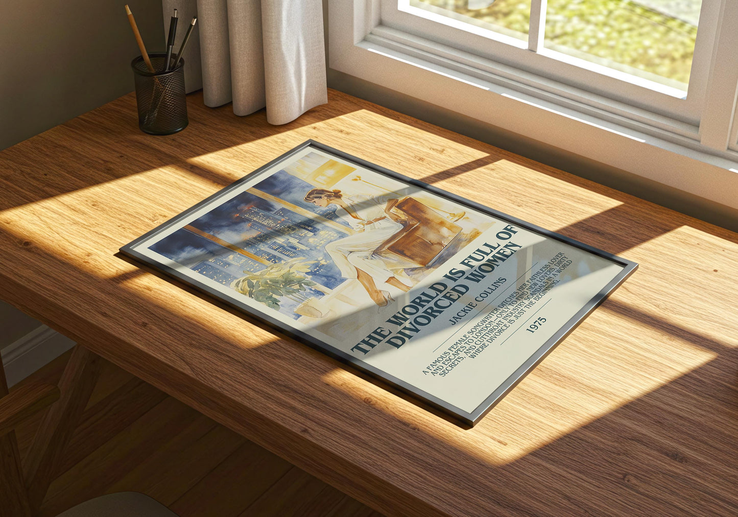 The World Is Full Of Divorced Women by Jackie Collins | Descriptive Book Poster | Modern