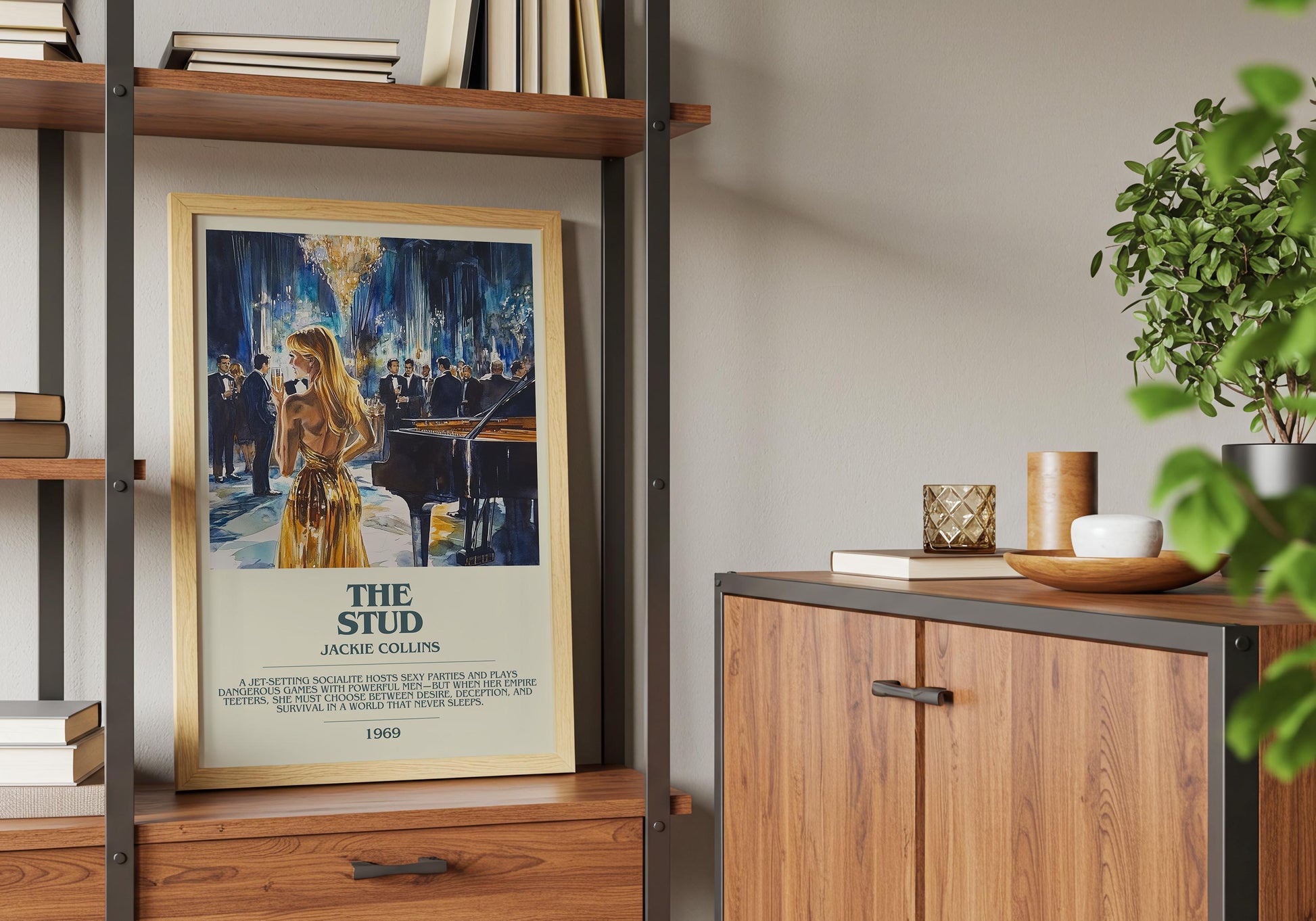 The Stud by Jackie Collins | Descriptive Book Poster | Modern