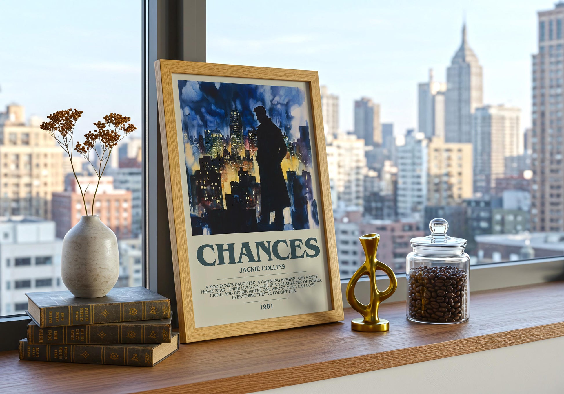 Chances by Jackie Collins | Descriptive Book Poster | Modern