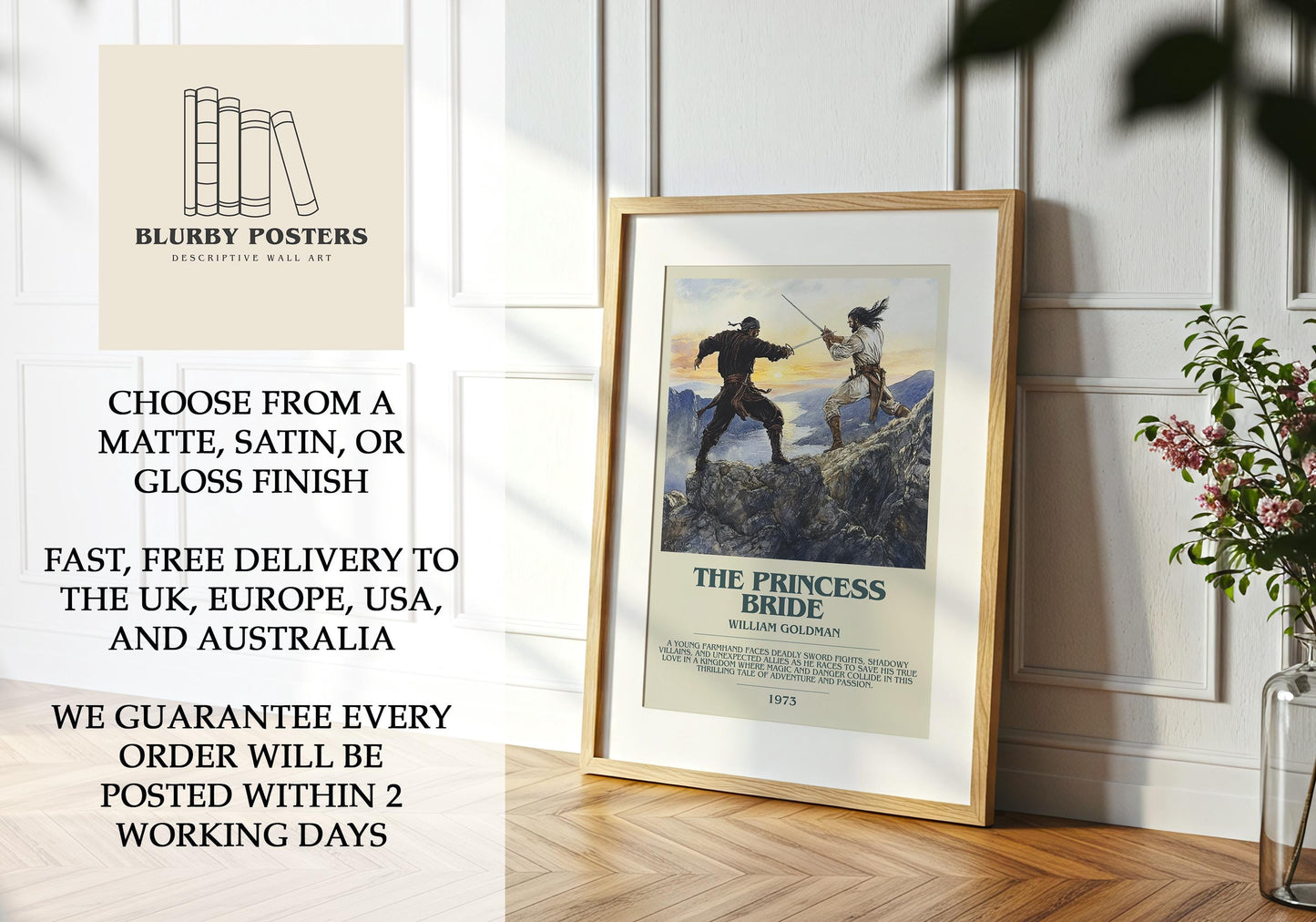 The Princess Bridge by William Goldman | Descriptive Book Poster | Modern