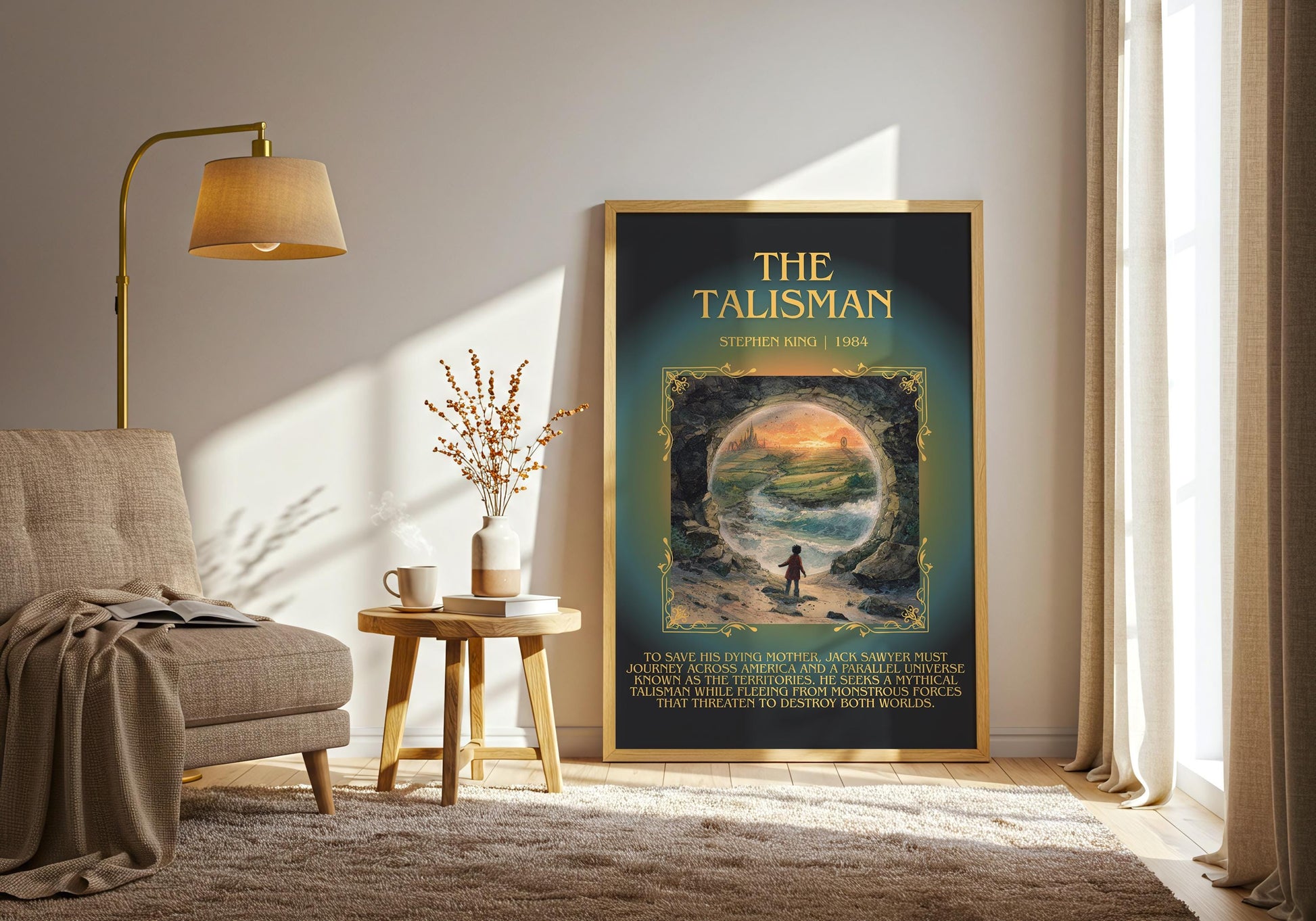 The Talisman by Stephen King Descriptive Poster Print.Free Delivery Wall Art Author&Blurb Book Artwork Novel Poster Minimalist