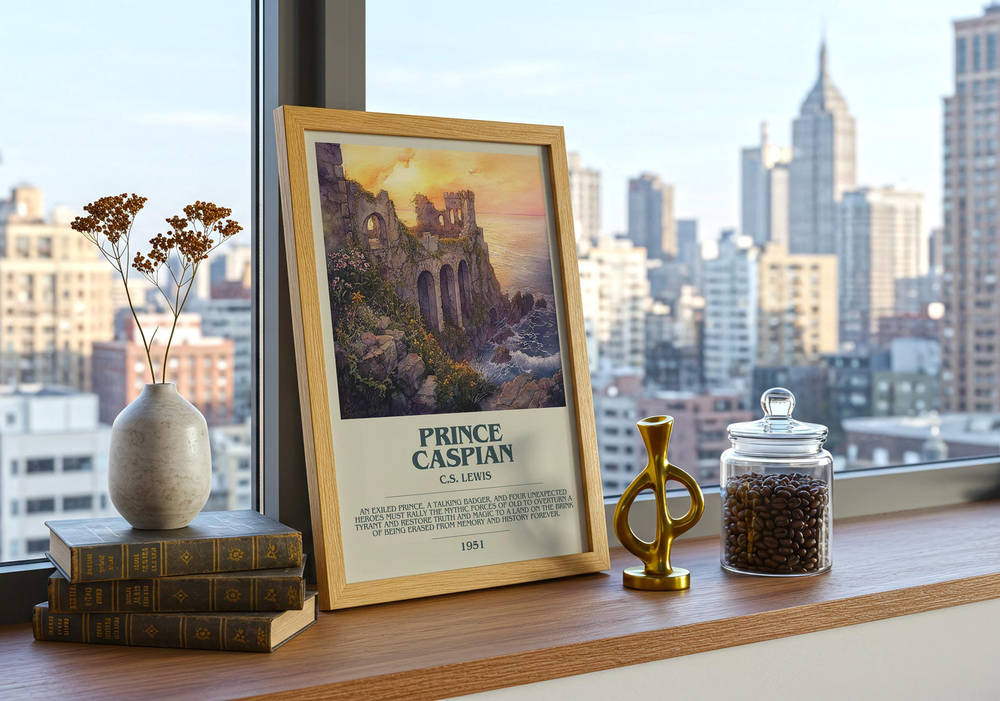 Prince Caspian by C.S. Lewis | Descriptive Book Poster | Modern