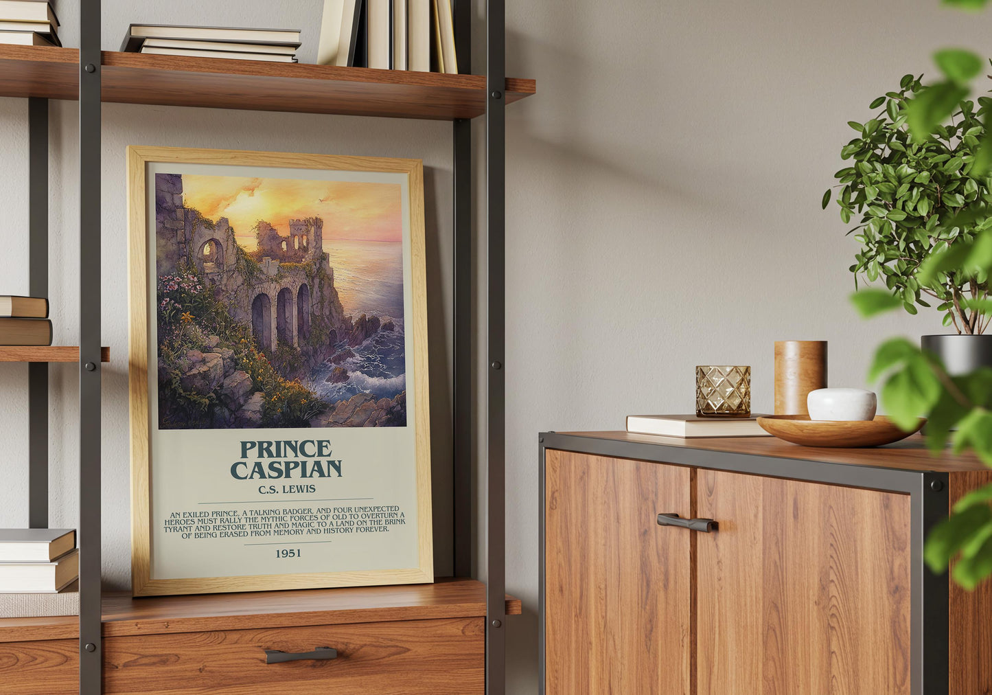 Prince Caspian by C.S. Lewis | Descriptive Book Poster | Modern