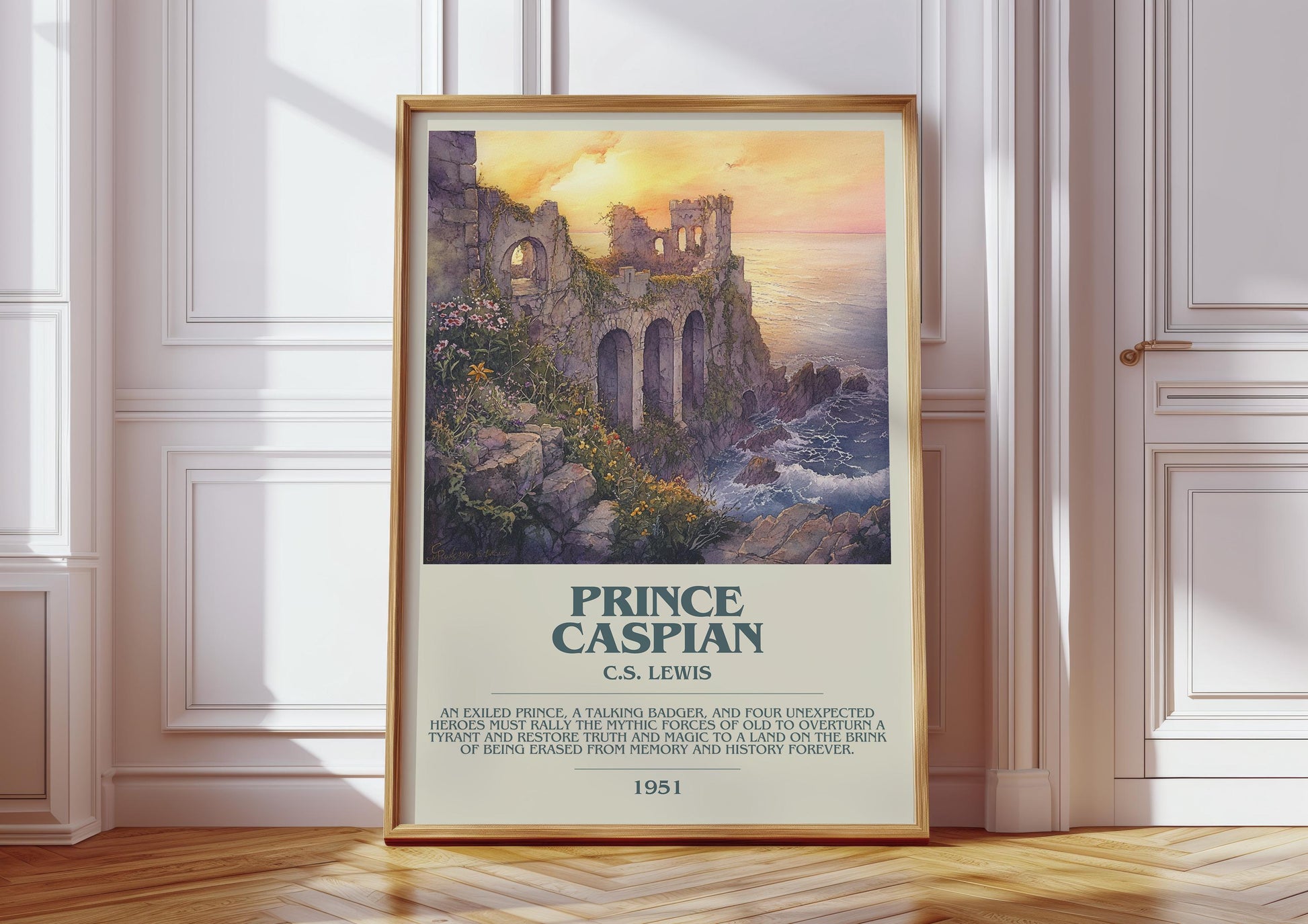 Prince Caspian by C.S. Lewis | Descriptive Book Poster | Modern