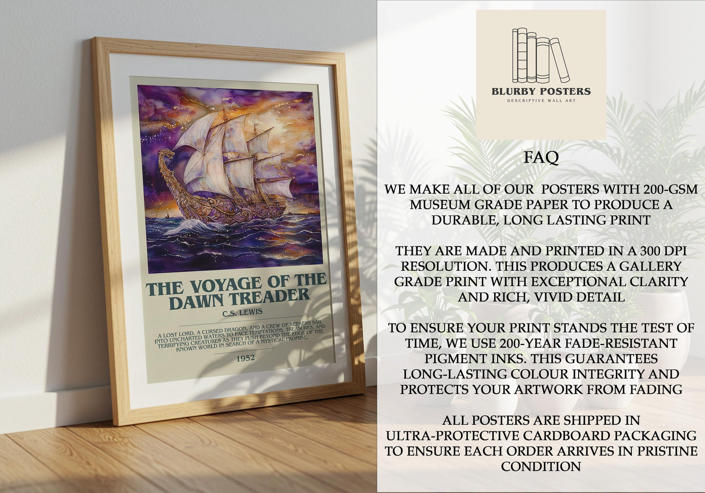 Voyage Of The Dawn Treader by C.S. Lewis | Descriptive Book Poster | Modern