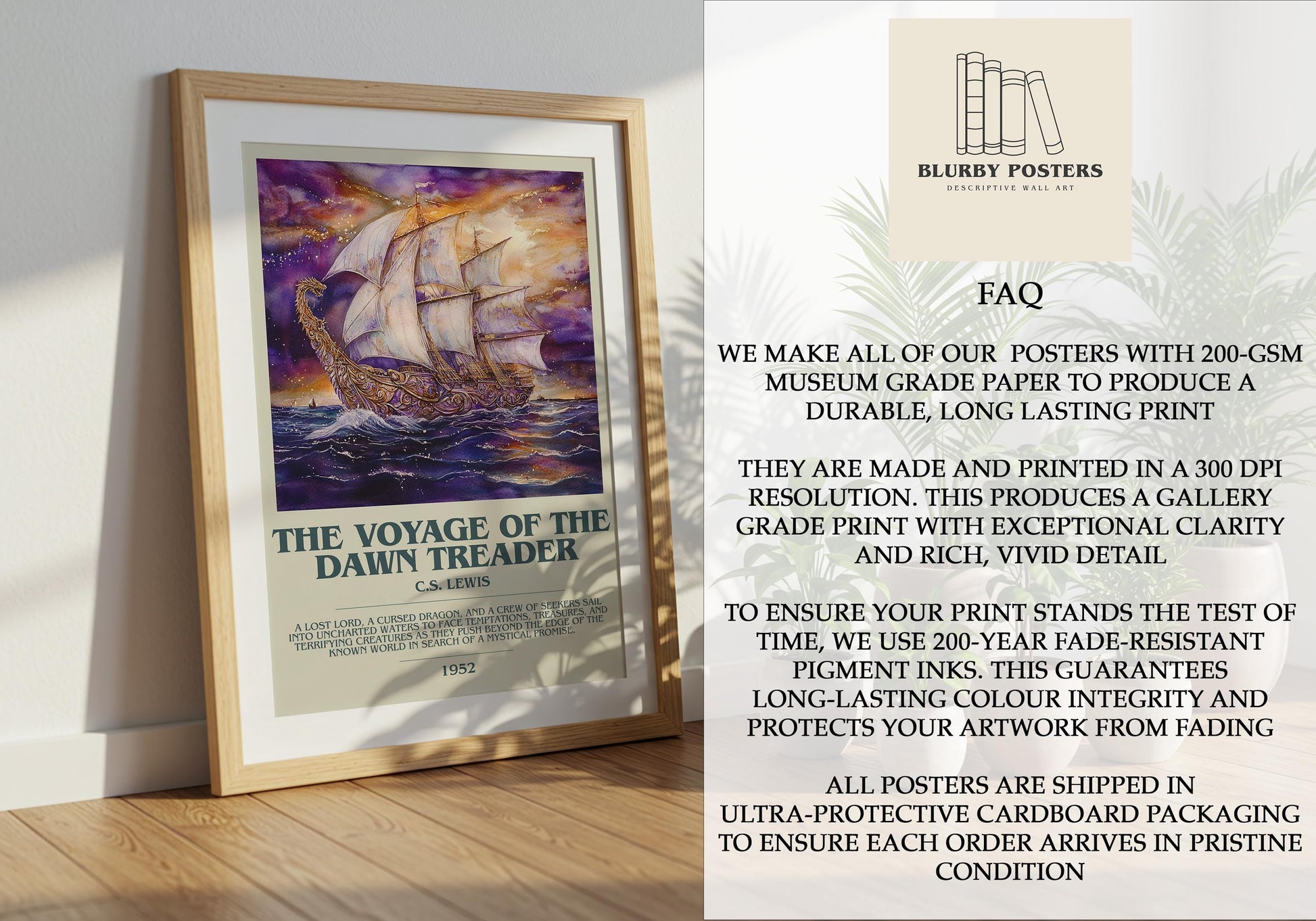 Voyage Of The Dawn Treader by C.S. Lewis | Descriptive Book Poster | Modern