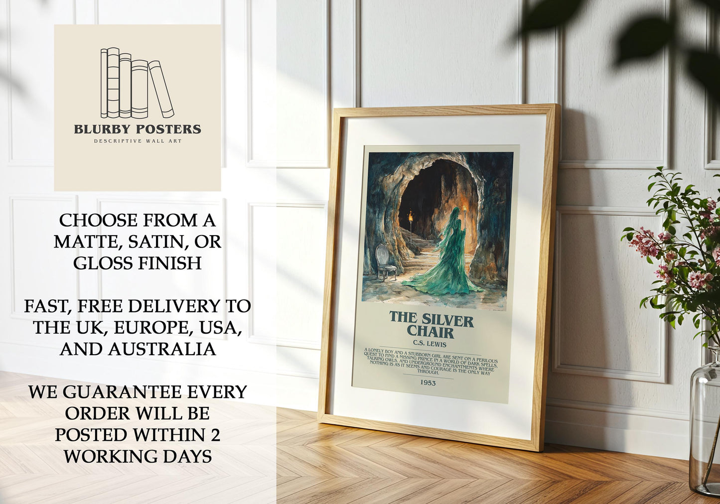 The Silver Chair by C.S. Lewis | Descriptive Book Poster | Modern