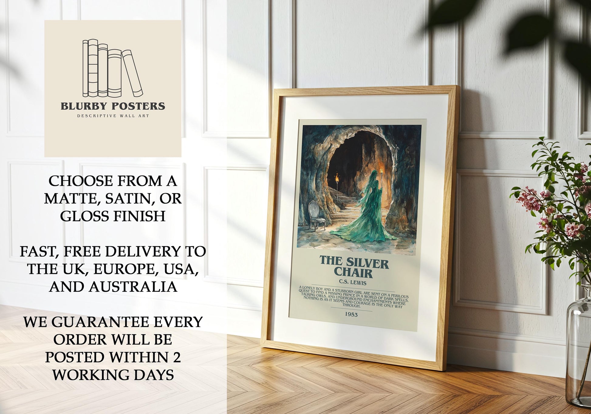 The Silver Chair by C.S. Lewis | Descriptive Book Poster | Modern