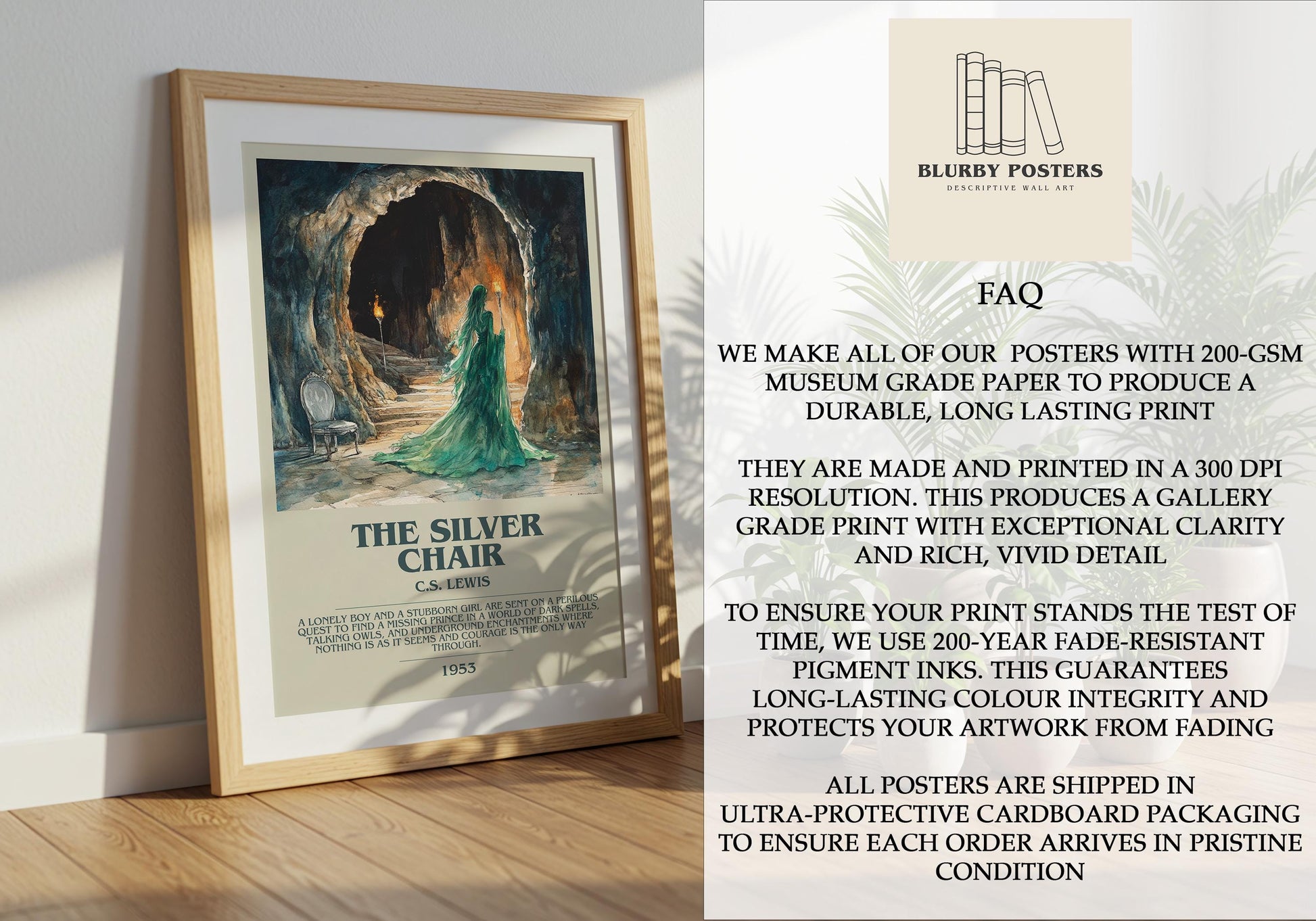 The Silver Chair by C.S. Lewis | Descriptive Book Poster | Modern