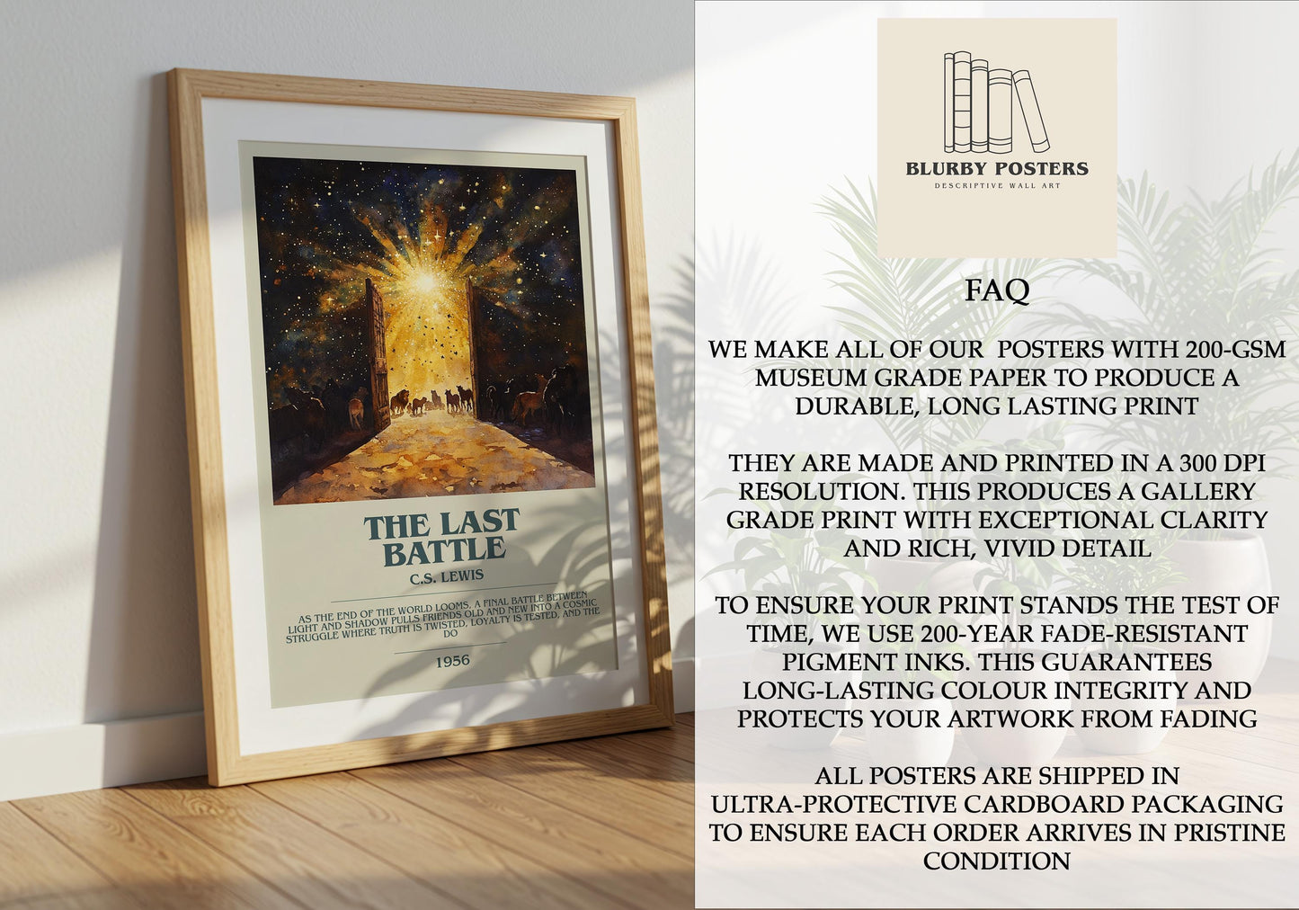 The Last Battle by C.S. Lewis | Descriptive Book Poster | Modern