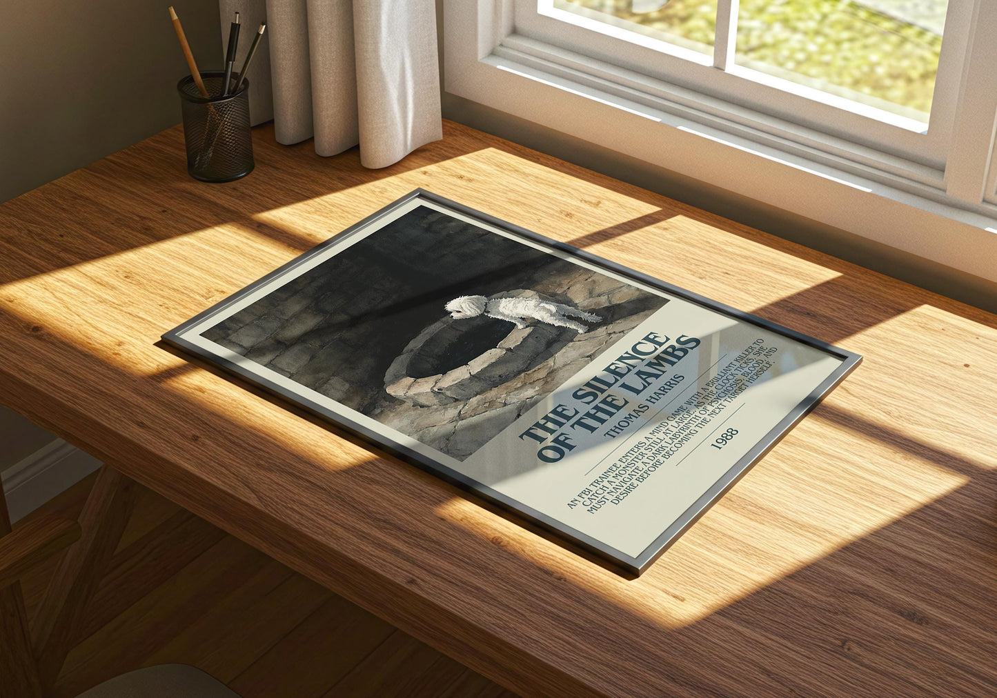 The Silence Of The Lambs by Thomas Harris | Descriptive Book Poster | Modern