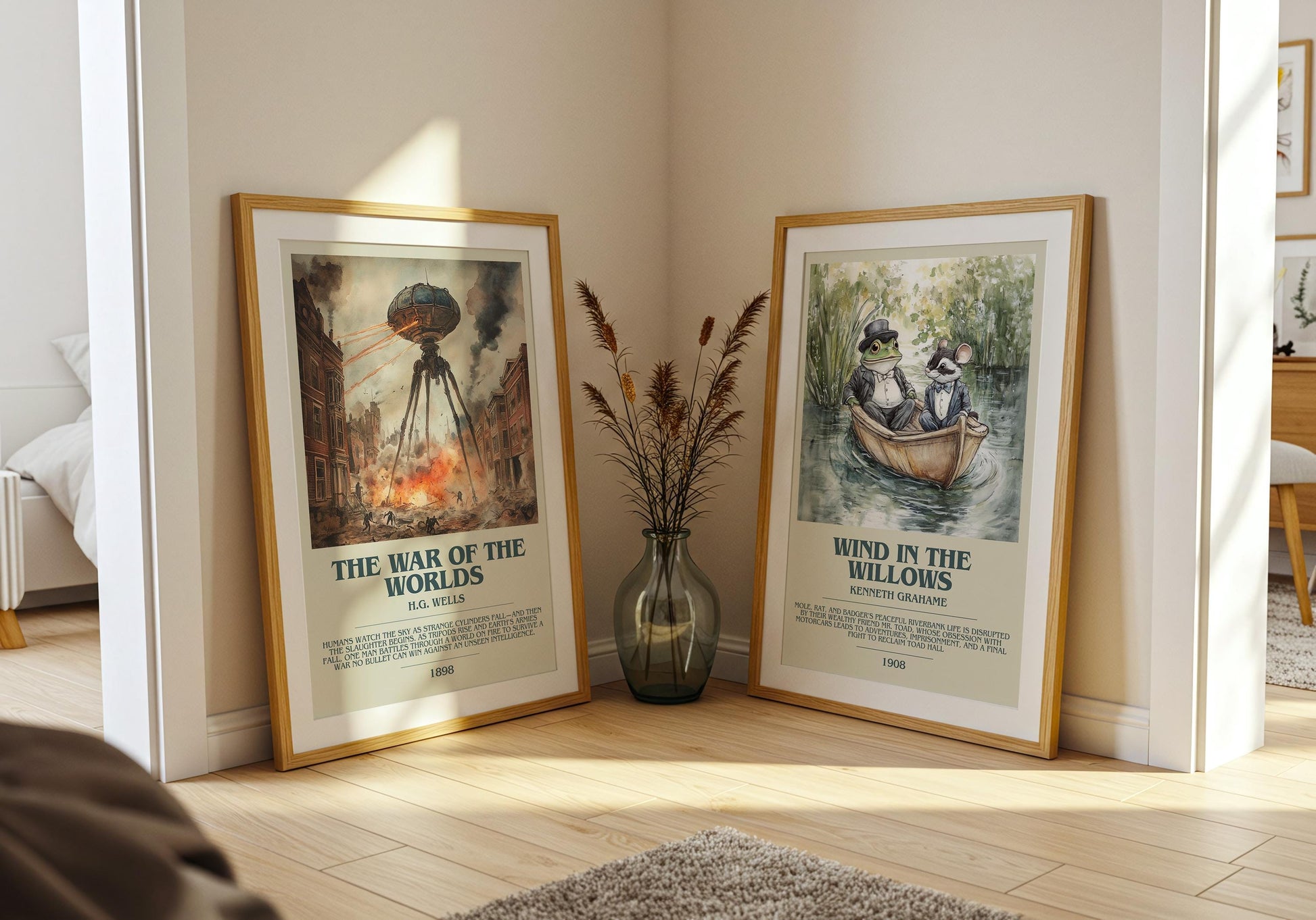 The War Of The Worlds by H.G. Wells | Descriptive Book Poster | Modern