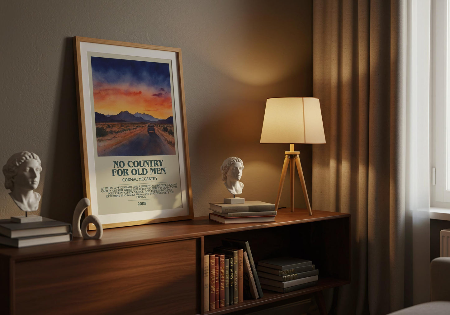 No Country For Old Men by Cormac McCarthy | Descriptive Book Poster | Modern