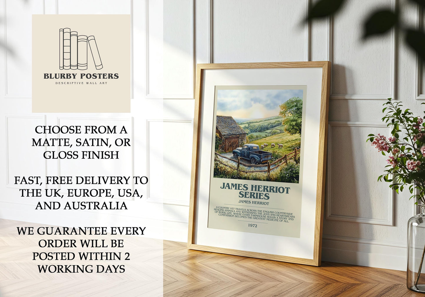James Herriot Series by James Herriot | Descriptive Book Poster | Modern