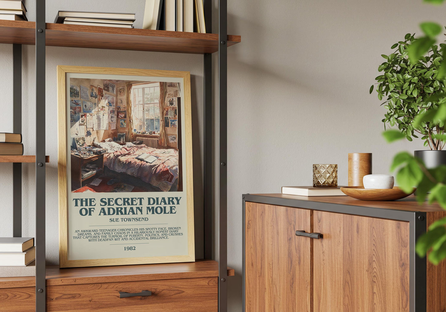 The Secret Diary Of Adrian Mole by Sue Townsend | Descriptive Book Poster | Modern