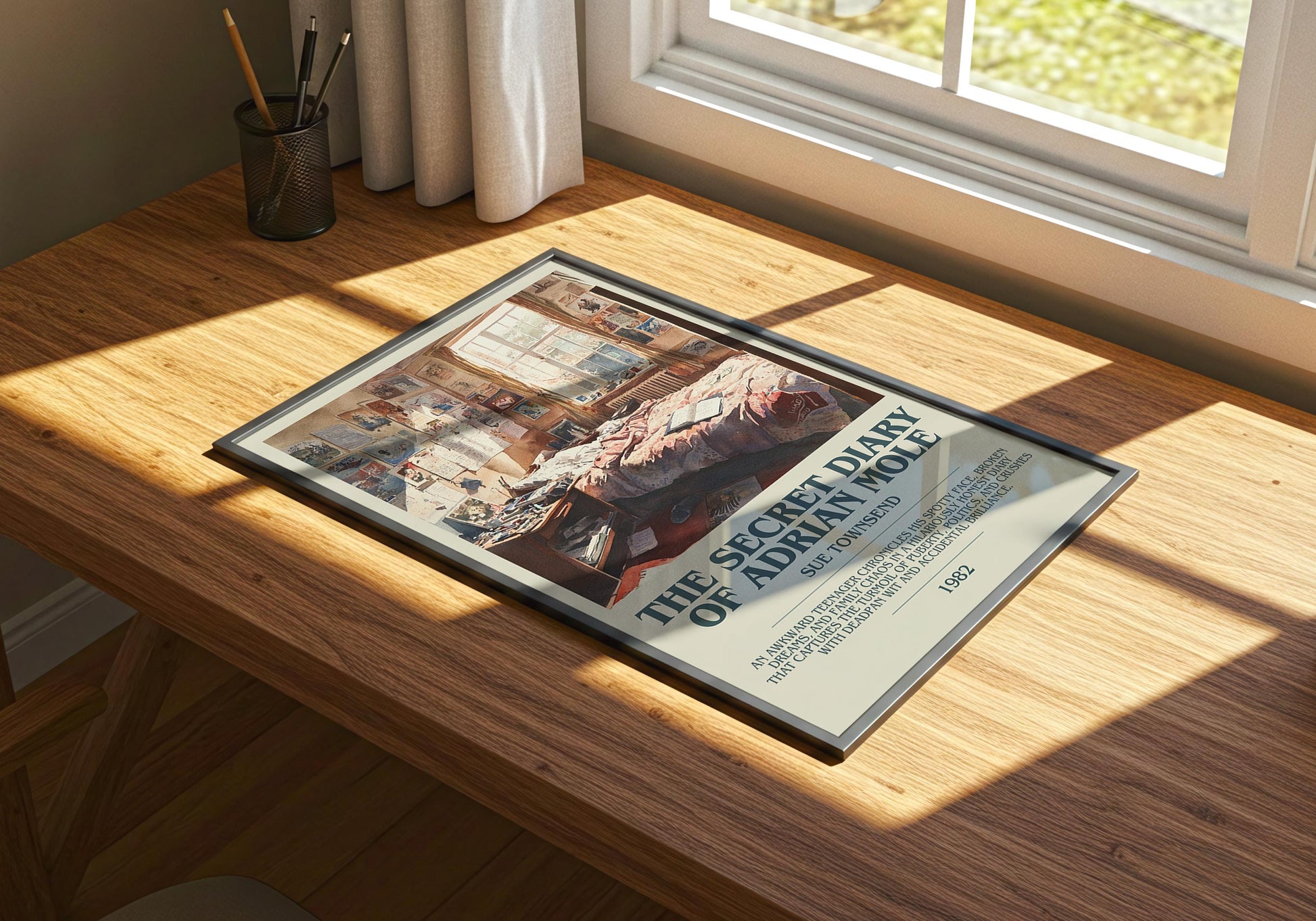 The Secret Diary Of Adrian Mole by Sue Townsend | Descriptive Book Poster | Modern