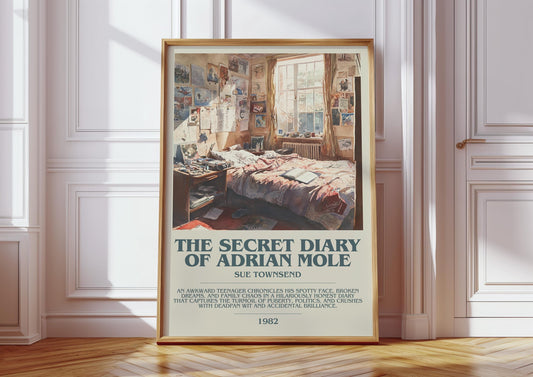 The Secret Diary Of Adrian Mole by Sue Townsend | Descriptive Book Poster | Modern