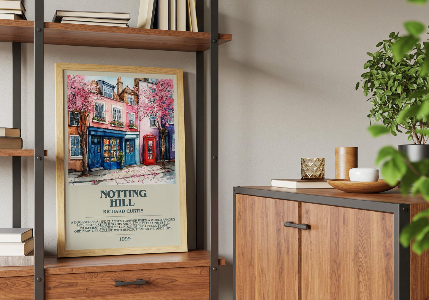 Notting Hill by Richard Curtis | Descriptive Book Poster | Modern