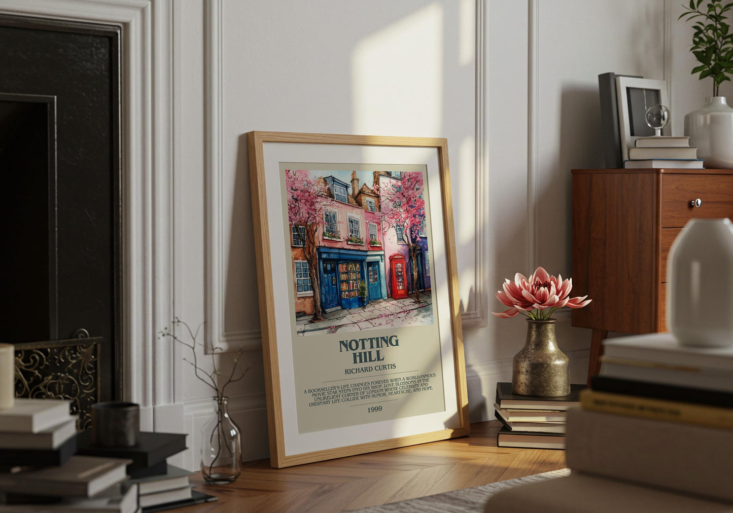 Notting Hill by Richard Curtis | Descriptive Book Poster | Modern