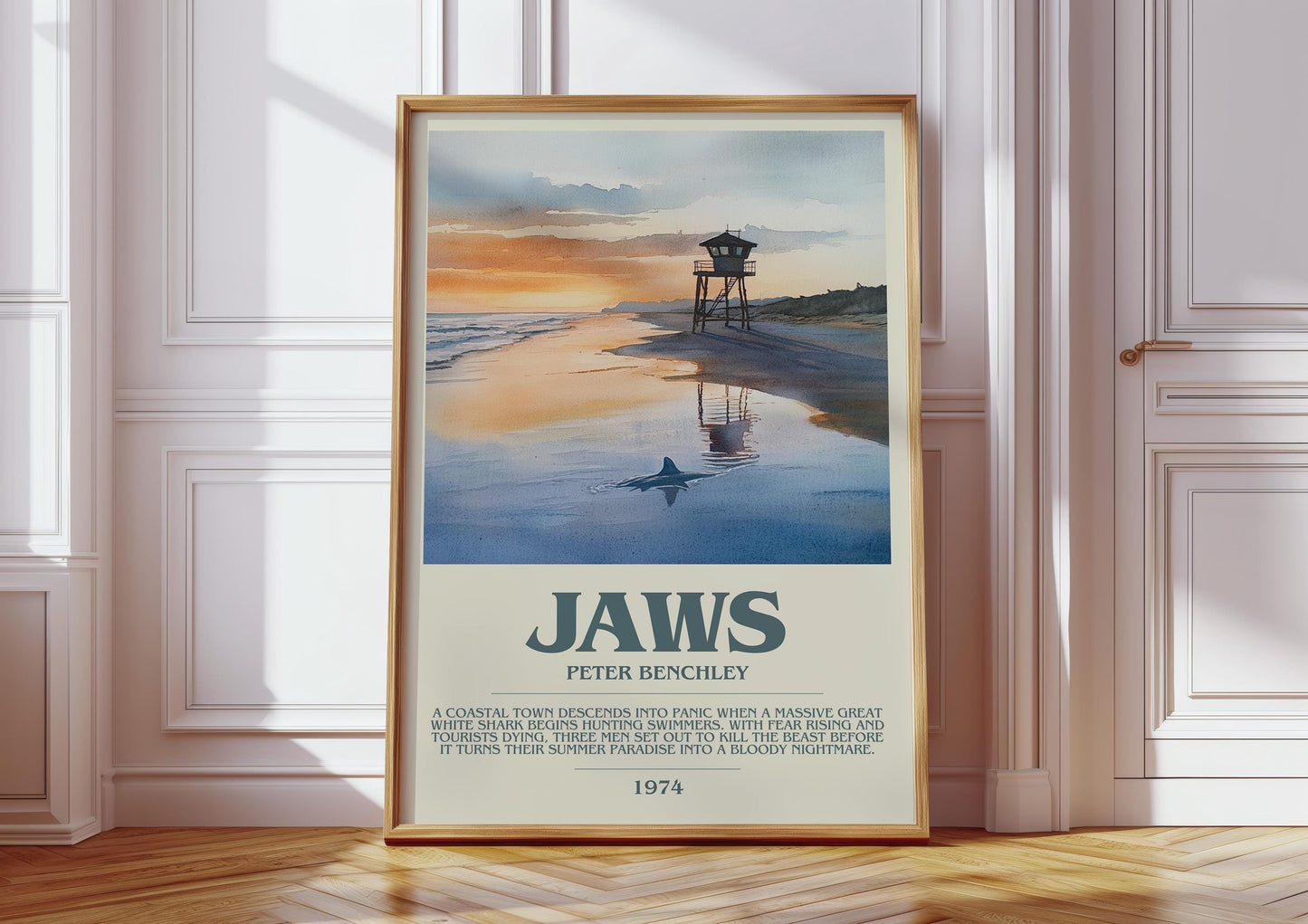 Jaws by Peter Benchley | Descriptive Book Poster | Modern