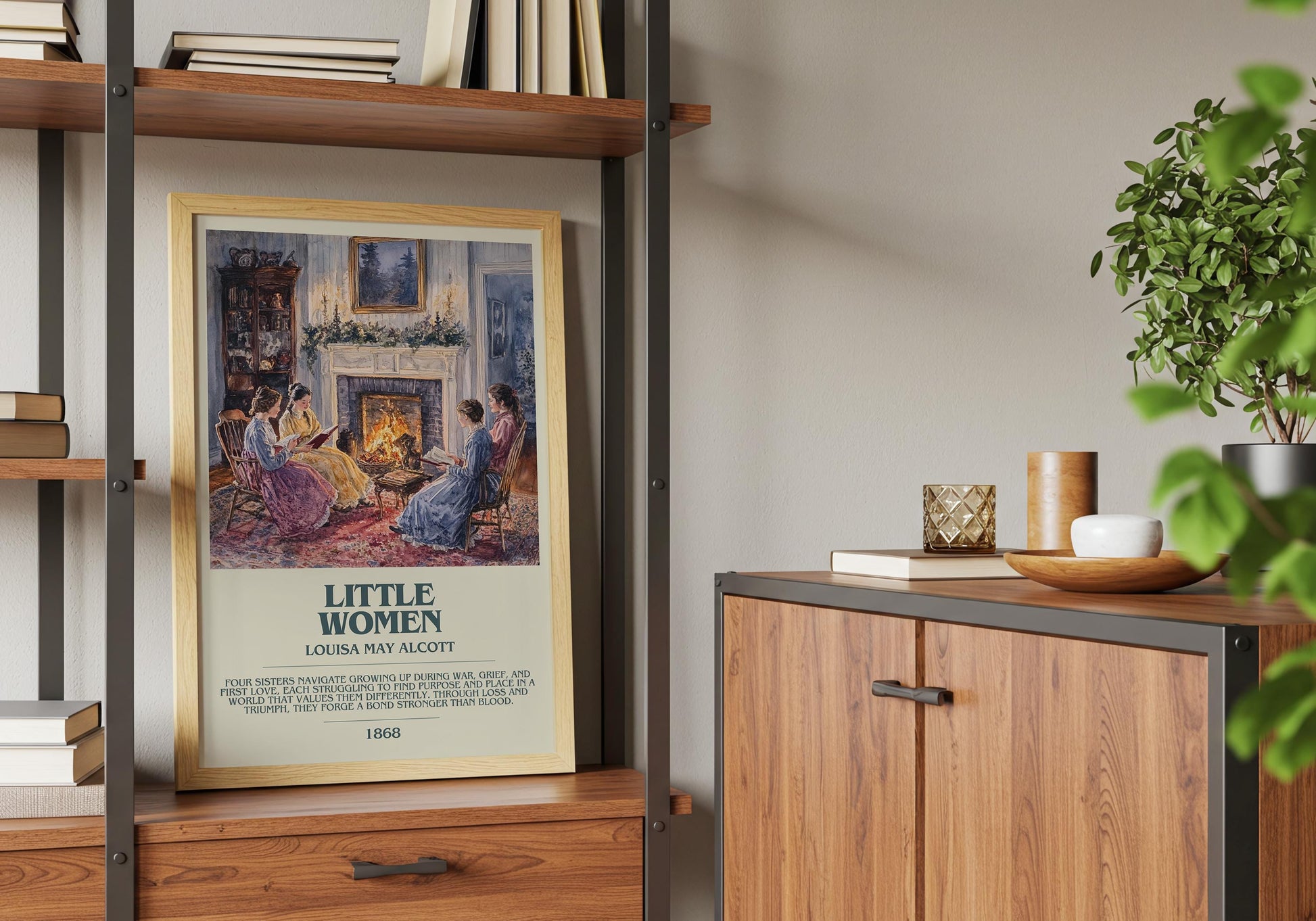 Little Women by Louisa May Alcott | Descriptive Book Poster | Modern