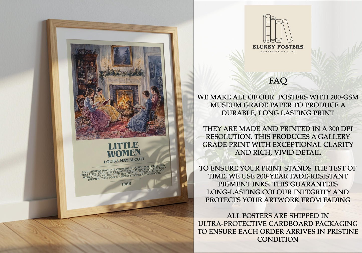 Little Women by Louisa May Alcott | Descriptive Book Poster | Modern