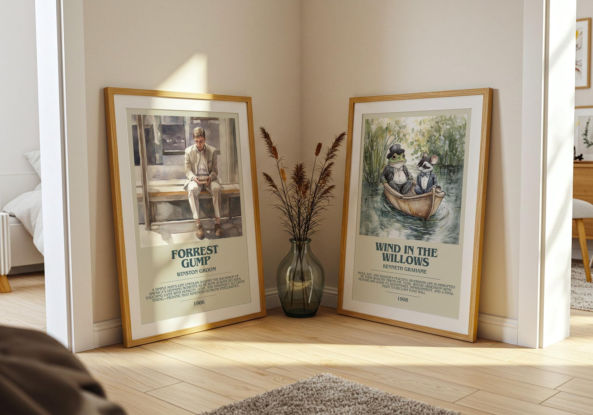 Forest Gump by Winston Groom | Descriptive Book Poster | Modern