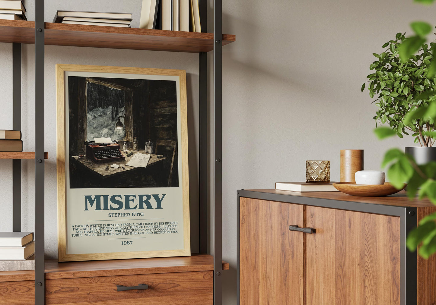 Misery by Stephen King | Descriptive Book Poster | Modern