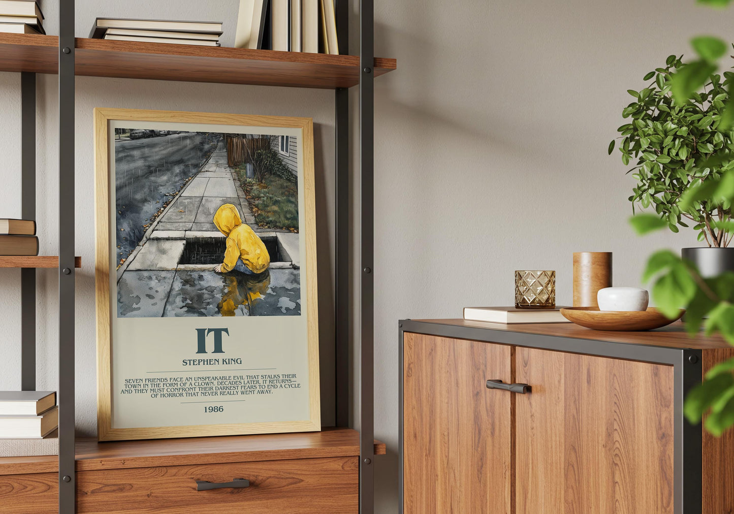 IT by Stephen King | Descriptive Book Poster | Modern