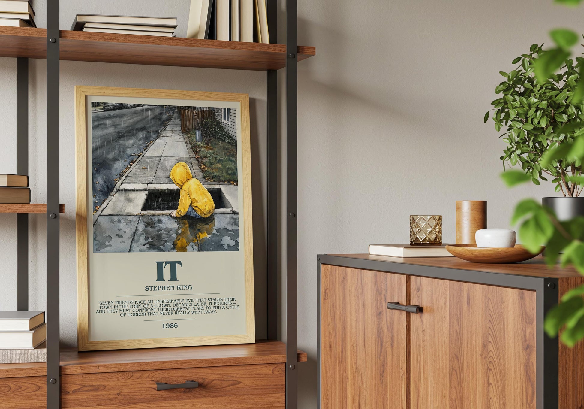 IT by Stephen King | Descriptive Book Poster | Modern