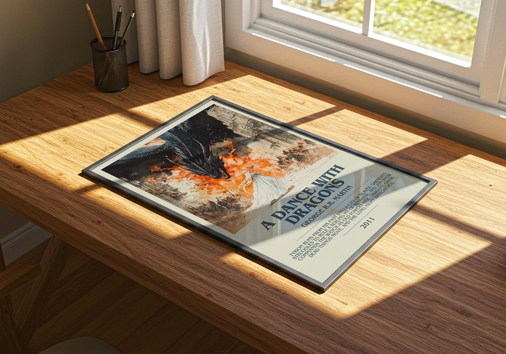 A Dance With Dragons by George R.R. Martin | Descriptive Book Poster | Modern