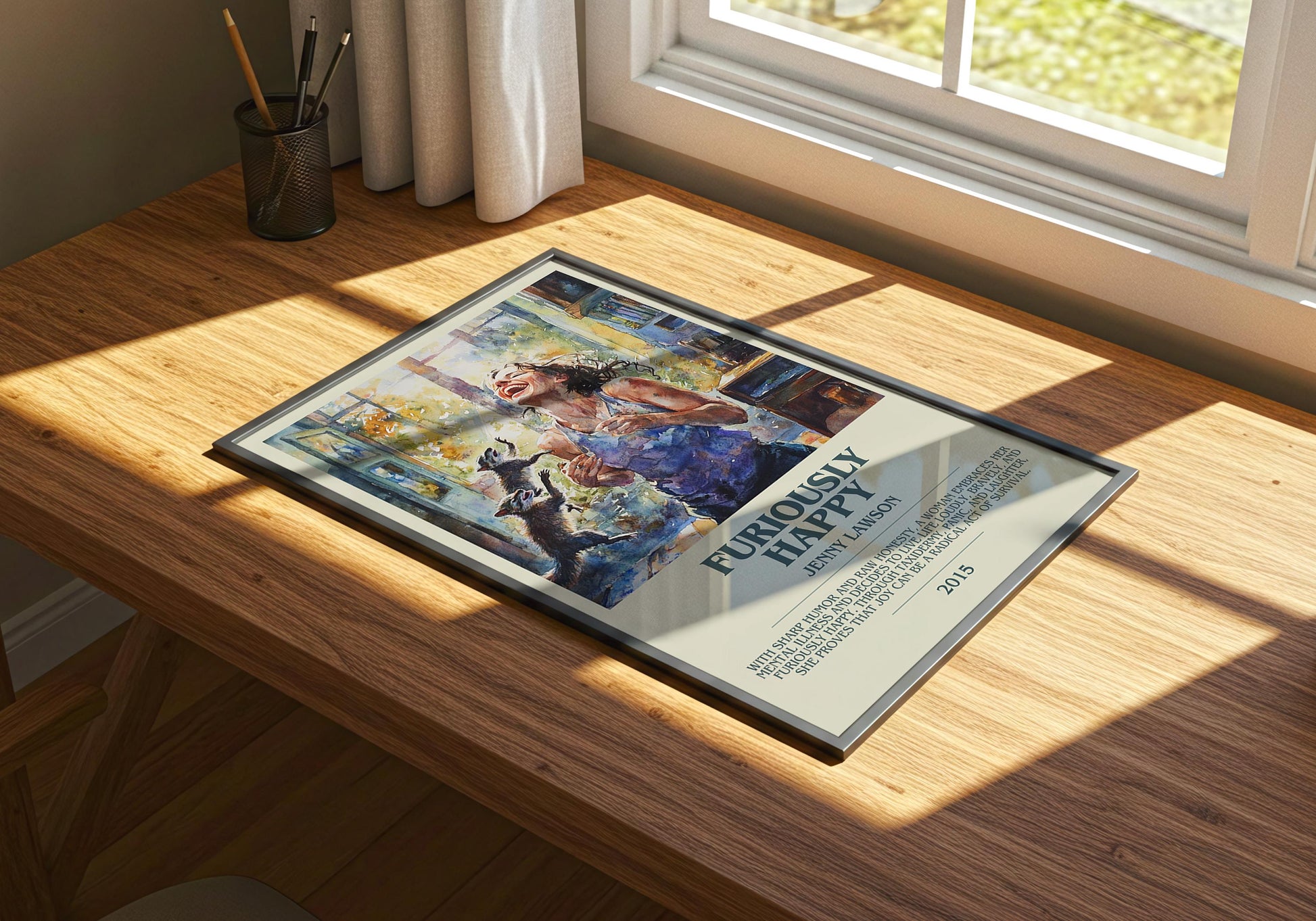 Furiously Happy by Jenny Lawson | Descriptive Book Poster | Modern