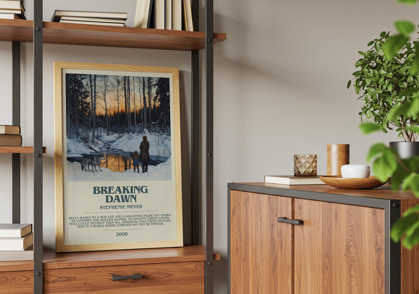 Breaking Dawn by Stephanie Meyer | Descriptive Book Poster | Modern