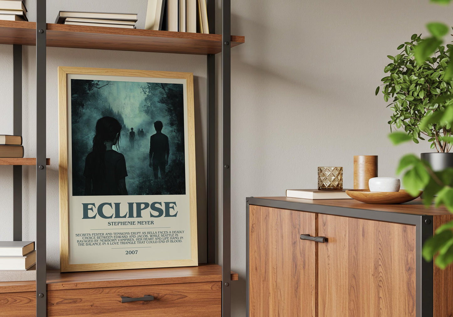 Eclipse by Stephanie Meyer | Descriptive Book Poster | Modern