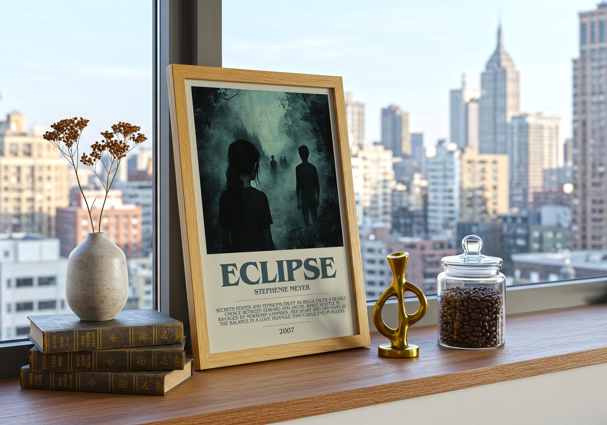 Eclipse by Stephanie Meyer | Descriptive Book Poster | Modern