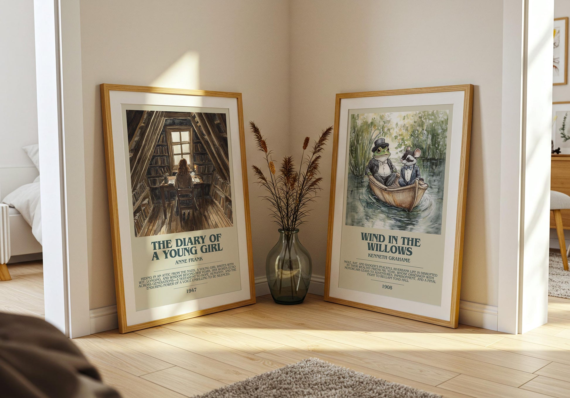 The Diary Of A Young Girl by Anne Frank | Descriptive Book Poster | Modern