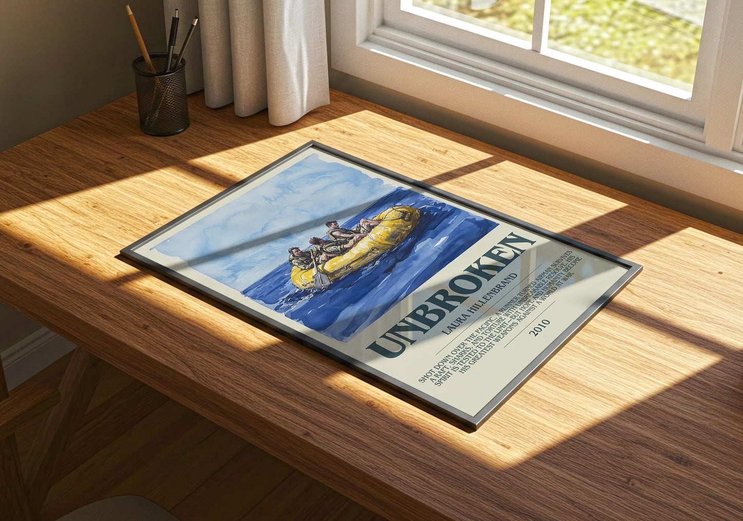 Unbroken by Laura Hillenbrand | Descriptive Book Poster | Modern