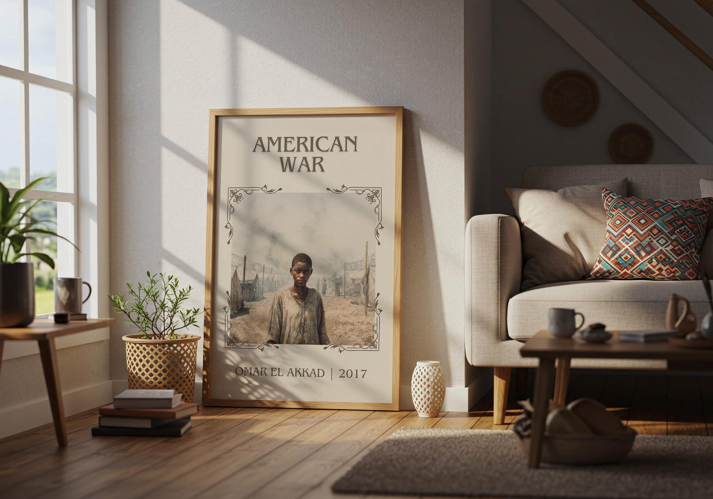 American War by Omar El Akkad Descriptive Poster Print.Free Delivery Wall Art Author&Blurb Book Artwork Novel Poster