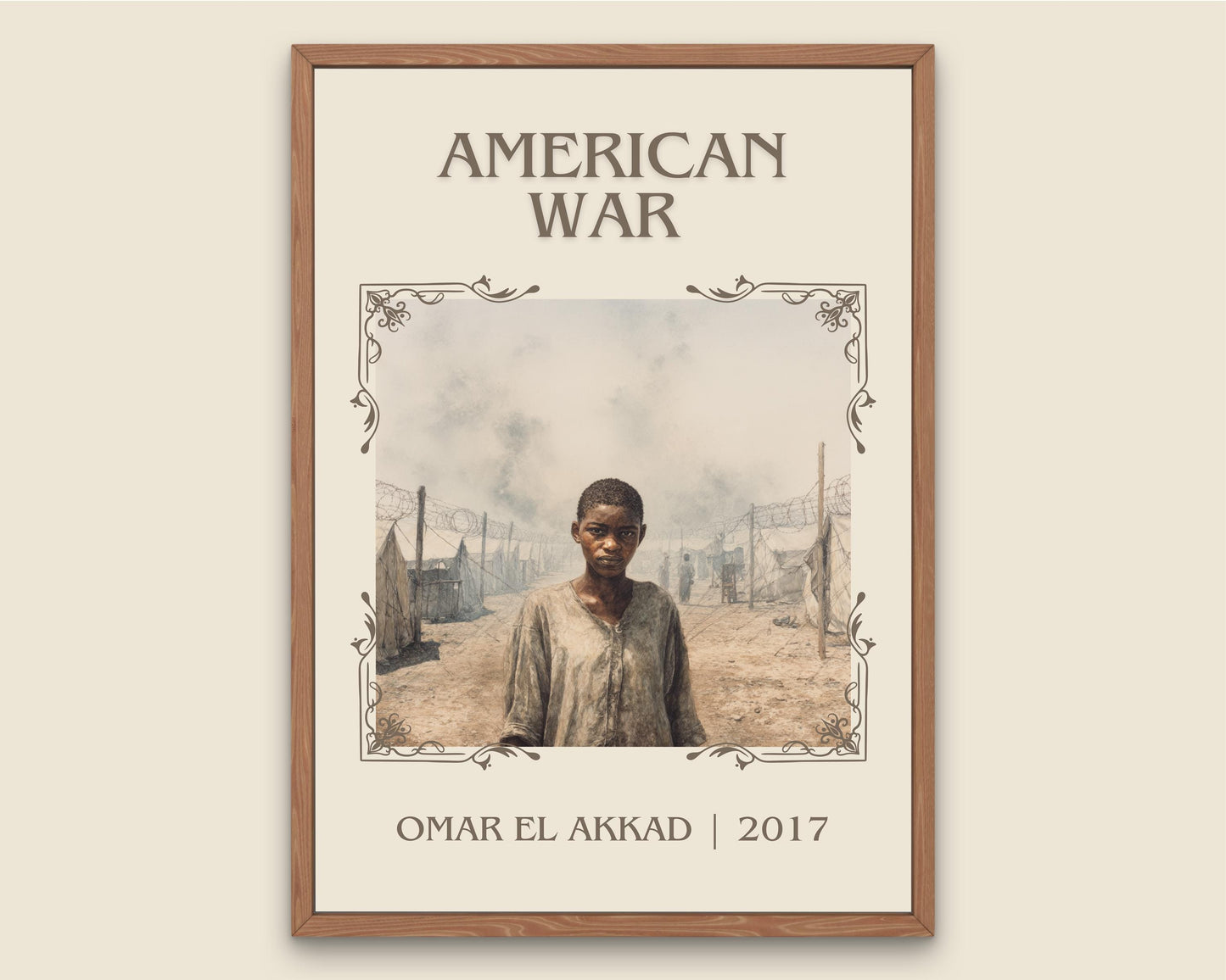 American War by Omar El Akkad Descriptive Poster Print.Free Delivery Wall Art Author&Blurb Book Artwork Novel Poster