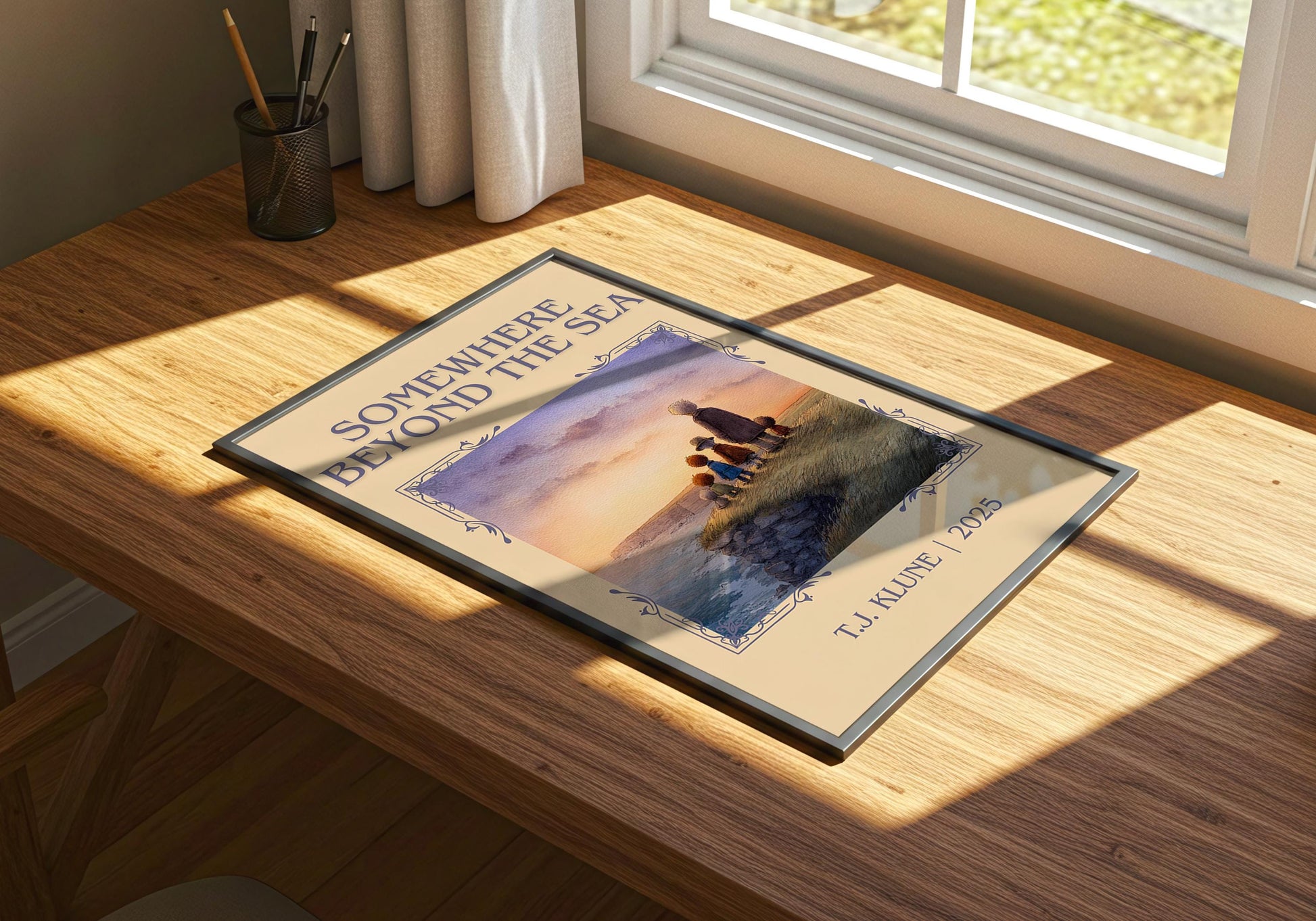 Somewhere Beyond The Sea by T.J. Klune Descriptive Poster Print.Free Delivery Wall Art Author&Blurb Book Artwork Novel Poster