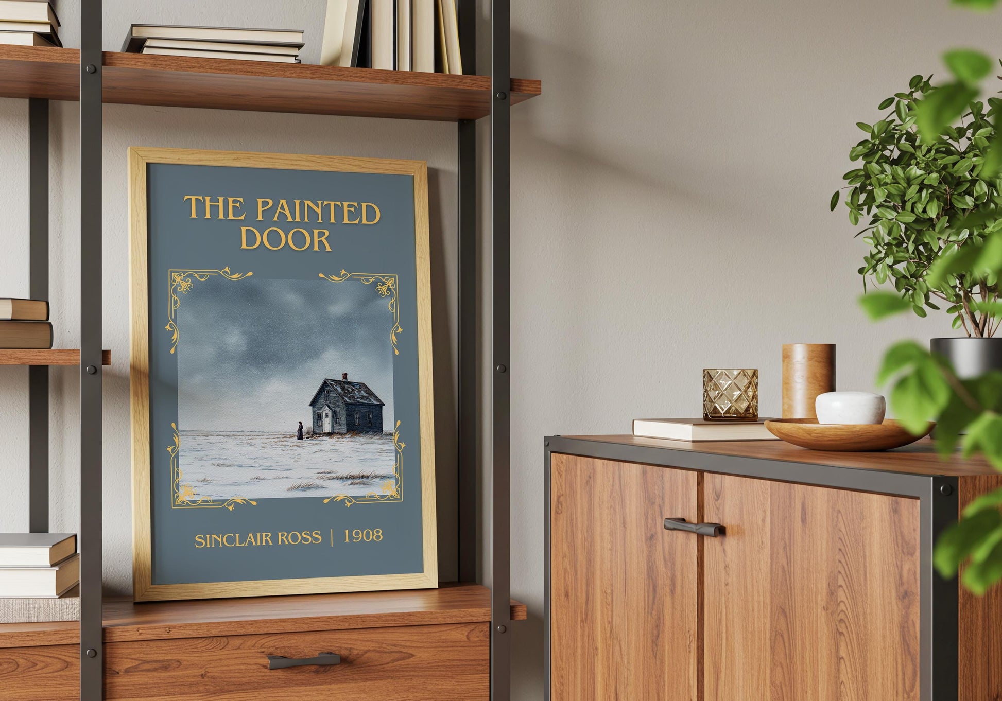 The Painted Door by Sinclair Ross Descriptive Poster Print.Free Delivery Wall Art Author&Blurb Book Artwork Novel Poster