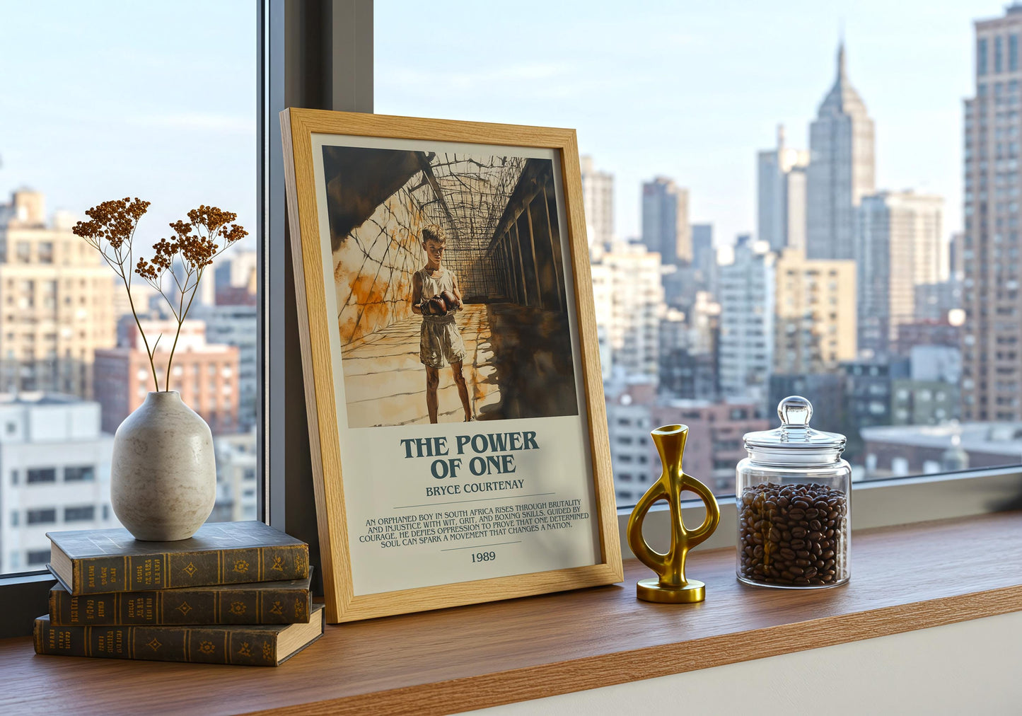 The Power Of One by Bryce Courtenay | Descriptive Book Poster | Modern