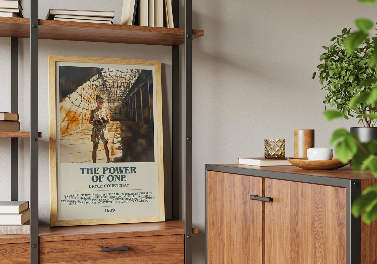 The Power Of One by Bryce Courtenay | Descriptive Book Poster | Modern