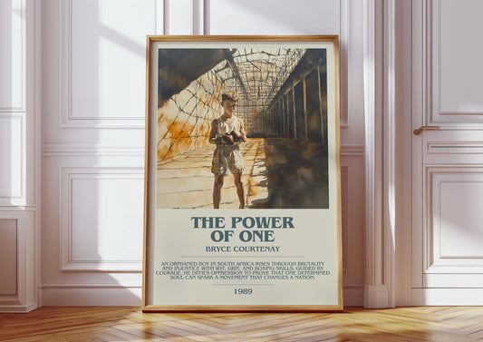 The Power Of One by Bryce Courtenay | Descriptive Book Poster | Modern